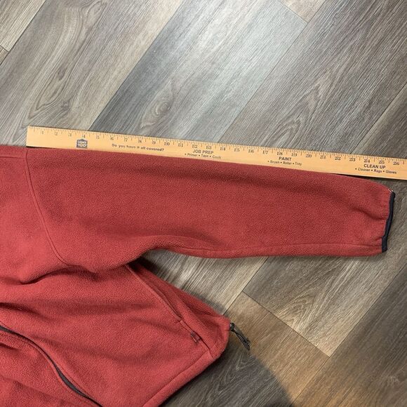 Woolrich Men’s Size Large Red Full Zip Fleece Jacket - Picture 5 of 6